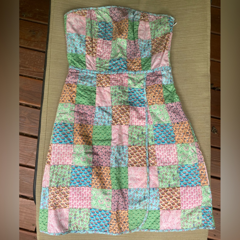 Vineyard Vines strapless cross over dress